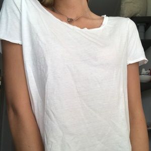 Simple white tee